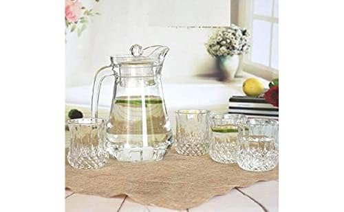 Dakshayanii Glassware Imported Crystal Glass Carafes & Pitchers Jug (1300 ml) 6 Glass (220 ml) Jug Glass Set, (Pack of 7 Pcs Box)-image-19