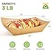 ZORRITA 3 Lb Paper Food Trays - 50 Pack Disposable Nacho Trays, Kraft Paper Food Boats Taco Holders Party Serving Baskets for Hot Dogs Snacks Tacos Fries