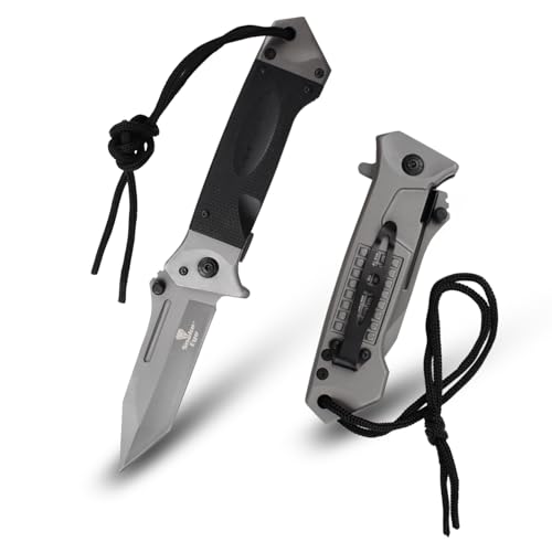 Snake Eye Tactical Heavy Duty Every Day Carry Folding Pocket Knife (Black)
