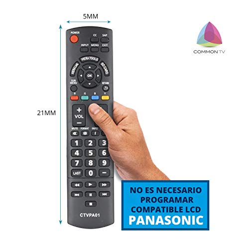 Common Tv CTVPA01 - Telecomando Universale (Compatibile Con Televisori Panasonic), Colore Nero - 5