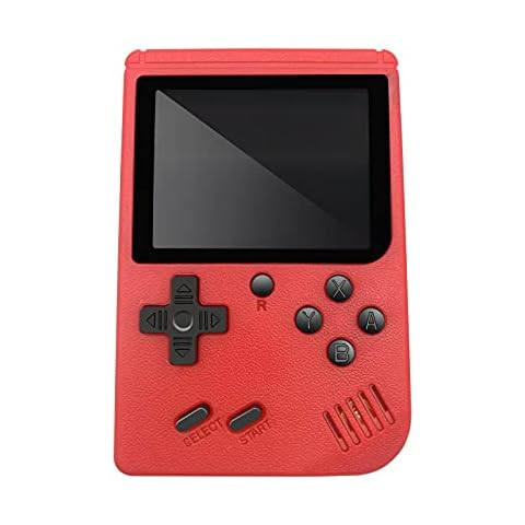 EAR PADZ Handheld Game Console, 400 Classic FC Games, Retro Mini Handheld Game Console with 3.0-Inches Color Screen, 1020mAh Rechargeable Battery Support for Connecting TV & Two Players (Red) Cover