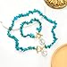 Bestleey Turquoise Necklace Bracelet Set for Women,Vintage Baroque Pearl Pendant Necklaces Bracelets Set Boho RedWhiteBlack Irregular Pearl Necklace Bracelet Beach Party Fashion Jewelry (White)