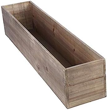 Balsa Circle 30x6-Inch Brown Wood Rustic Rectangular Boxes Planter Holders for Rustic Wedding Centerpieces, Party Table Décor, DIY Crafts, Cake Stands, and Home Decorations
