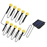 OATIPHO 1 Set Aardingsstekker Zonne-energie Zonne Hek Lichten Loopbrug Steekt Licht Uit Glazen Tuinverlichting Kerstbal Lichtstaak Retro Padverlichting Zonne Inzet Plastic Kerstmis Lamp