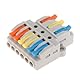 AEDIKO 6pcs Lever Wire Connectors 3 IN 6 OUT Quick Wiring Cable Connector Compact Wire Terminal Block for 28-12 AWG, 28-14 AWG