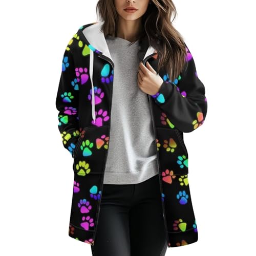 Women's Hooded Midi Cardigan Lightweight Full Zip Open Front Long Cardigan Jacket Coat Outwear with Pockets S-3XL