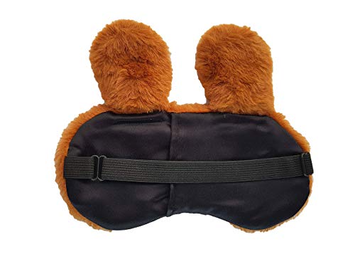 Image of Jenna Eye Mask for Sleeping with Adjustable Strap Super Soft Sleeping Mask Blind Fold for Comfortable Sleep Travelling Sleep Mask Pad for Girls Sleeping (Bunny-Brown-Gel)