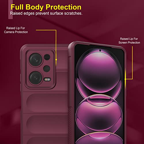 Image of Amazon Brand - Solimo Back Case Cover for Mi Redmi Note 12 Pro 5G | Compatible for Mi Redmi Note 12 Pro 5G Back Case Cover | Matte Case | Liquid Silicon Magic Case with Camera Protection | Plum