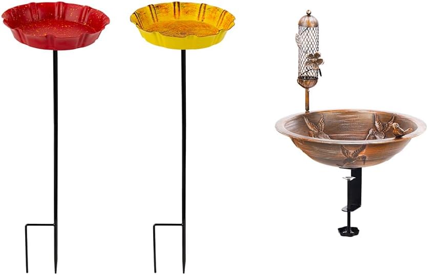 DREAMSOUL 2 PCS Bird Bath + Deck Bird Bath