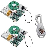 2pcs DIY Audio Recorder and Player kit,Record standalone or Download Music via USB Type-C,Compact Size, Includes PCB, Speaker, Battery, Buttons, for Personalized Greeting Cards, Music Boxes, and More