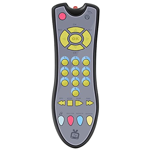 Baby TV Remote Control Toy with Light and Sound, Kids Realistic TV