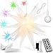 Produktbild KESSER® 100cm Leuchtstern 3D, LED Weihnachtsstern mit Fernbedienung Farbwechselmodus Timer für innen und außen, Adventsstern Beleuchtet hängend Bunt Stern + Warmweiß Licht