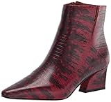 Cremallera lateral Franco Sarto Sandria Botines para mujer, Rojo (Vino), 36 EU
