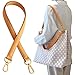 jiesinlov Genuine Vachetta Leather Replacement Straps Purse Shoulder short Strap conversion kit for Graceful tote soft speedy Alma And Dauphine Bags Brown (W0.7in,L25.6in-Beeswax)