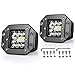 Flush Mount LED Pods DWVO 4.8Inch 2PCS 42W Triple Row 27000LM PCS Upgrade Chipset Flood Spot Combo Beam for Driving Lights Boat LED Work Lights