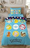 Caratteristiche principali: licenza ufficiale Pokémon. Dimensioni copripiumino: 140 x 200 cm. Dimensioni federa: 70 x 90 cm. Materiale: 100% poliestere. Contenuto della confezione: 1 copripiumino e 1 federa.