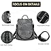 Fmeida PU Leather Backpack Purse for Women Anti Theft Backpack Convertible Fashion Travel Purse Grey