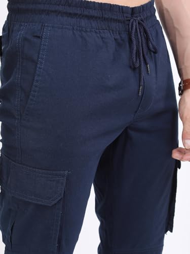 Image of Highlander Men's Cargo Jogger Trousers | Perfect for Casual Outings,Travel & Work Wear with Utility Pockets