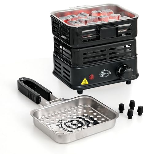 Coal Burner Multipurpose Turbo Coal Burner Charcoal Starter Hot Plate Electric Stove Coconut Starter 1000W High Power Cube Coil Burner Fire Starter Faster Heating