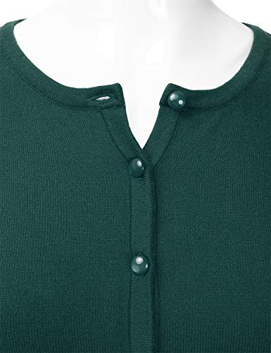 EIMIN Women's Crewneck Button Down Long Sleeve Cropped Cardigan Sweater (S-XL)4