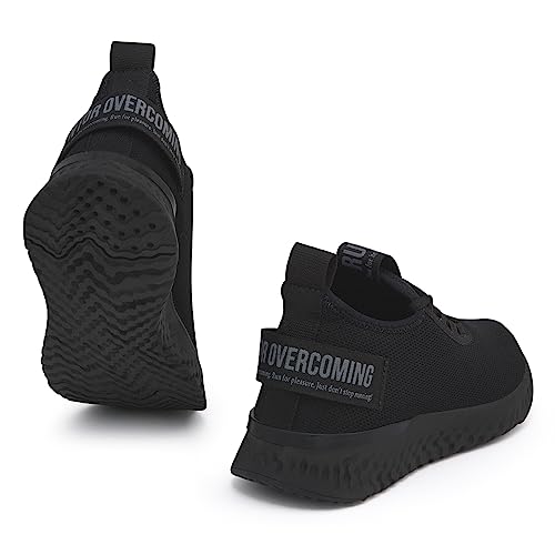 Tênis Feminino Masculino Academia Confortável Macio Corrida (35, Preto/Preto)