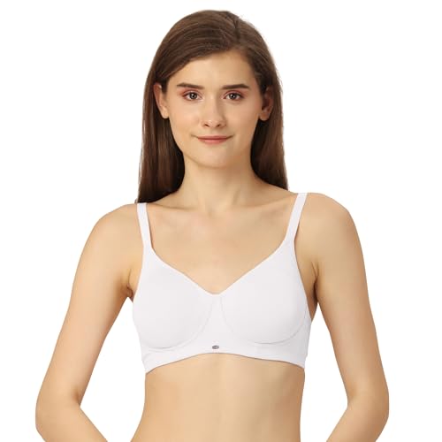 Image of SOIE Women's Cotton Spandex Non Padded Non Wired Full Coverage Encircled T-Shirt Bra with Adjustable Straps & U-Back - Everyday Comfort Fit