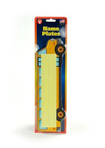 Hygloss Products Die-Cut Name Plate - Great Teaching Tool - Perfect for Labeling in Classroom & Other Uses - School Bus - 9.5 x 3 inches - 30 Pk (45560),Yellow - Image 3