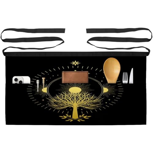 Tablier court de chef 60x30.5cm lot de 3 pour éviter les vêtements salis en cuisine
