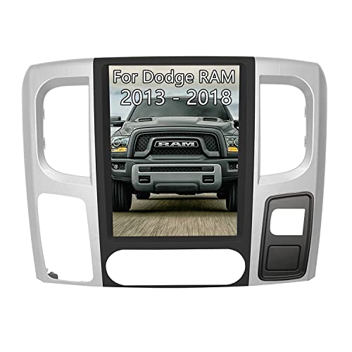 ZWNAV 12.1 inch Tesla Style Touch Screen Android Car Radio Upgrade for Dodge Ram 1500 2500 3500 2013-2018 Truck Stereo Replacement GPS Navigation Head Unit Multimedia Player Wireless Carplay