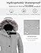 wantdo Women's Hooded Winter Parka Waterproof Warm Long Puffer Jacket Gray Medium