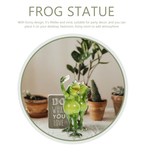 Figurine grenouille résine résistante aux intempéries ornement extérieur