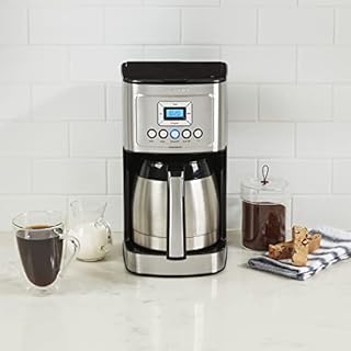 Cuisinart 12-Cup Coffee Maker, Programmable PerfecTemp Thermal Carafe Coffee Machine with 1-4 Cup Setting, Brew Strength Control and Brew Pause, Stainless Steel, DCC-3400NAS, Silver