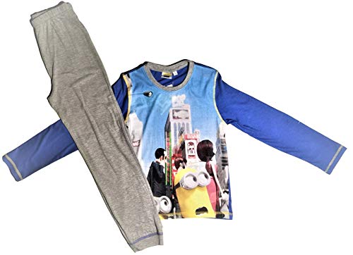 Neu Minions langarm Pyjama für Jungen Kinder Schlafanzug mit Bündchen Ich - Einfach Unverbesserlich