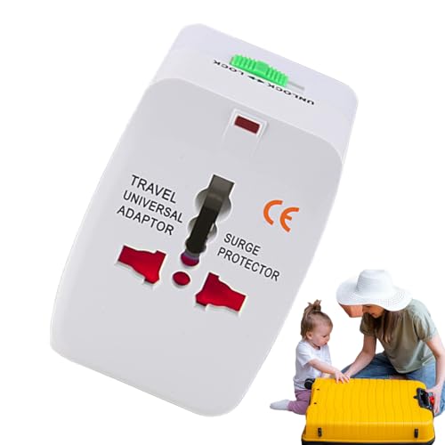 Adaptador De Enchufe - Adaptador De Viaje Universal Convertidor De Corriente - Conectividad Global para Teléfono Portátil Hogar Oficinas Hotel con Compatibilidad UE Reino Unido US AU