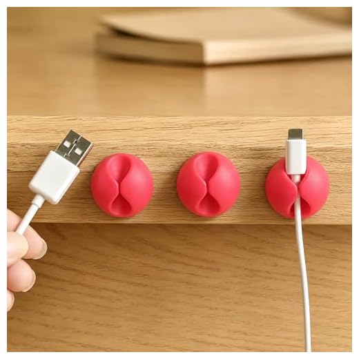 Cable Management Clips 5 Pack Cord Organizer Holder for Desk Wire Clips for USB Cable Charger Office Organization