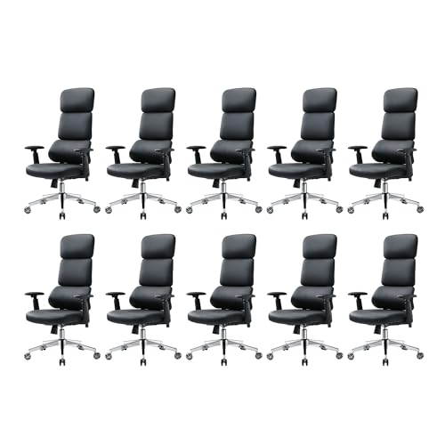 EUREKA ERGONOMIC Remi High Back Office Chair, PU Leather Office Chair with Wheels, Leather Desk Chair, Executive Office Chair Comfy for Home & Office, Black (Pack of 10)