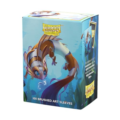 Dragon Shield | Brushed Art Sleeves | Cinderfin | 100 CT - Smooth & Tough Premium TCG Sleeves | Compatible with Pokemon, Flesh & Blood, One Piece & Magic The Gathering