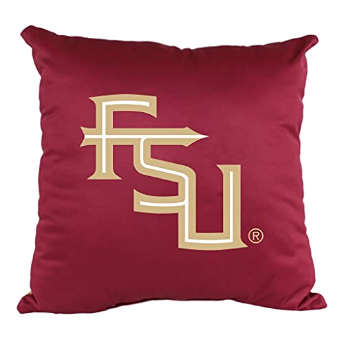 College Covers Everything Comfy Florida State Seminoles 16" Decorative Pillow Reversible 2 Unique Sides
