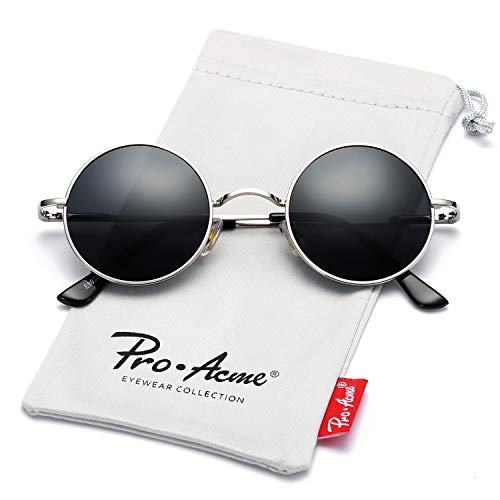 Image of Pro Acme Small Round Polarized Sunglasses for Women Men Retro Metal Shades