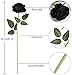 Laelfe 12 PCS Artificial Flowers Black Roses, Fake Silk Flower Long Stem Artificial Rose for Halloween Home Wedding Party Decorations(Black)