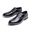 Hitmars Derby Shoes for Men Business Oxford Shoes Brogue Patent Leather Mens Dress Shoes Lace-Ups Formal Slip-On 3 Black UK 12 #4