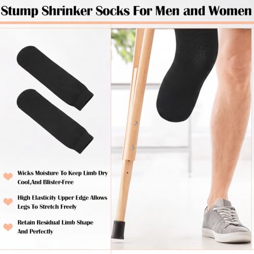 Image of 10 Pcs Prosthetic Stump Shrinkers Amputee Socks Stump Shrinker Prosthetic Limb Socks for Men Women