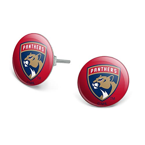 NHL Florida Panthers Logo Novelty Silver Plated Stud Earrings