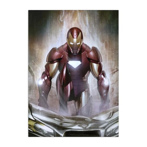 Affiche Iron Man Marvel décor de bureau poster métal magnétique 32x45cm
