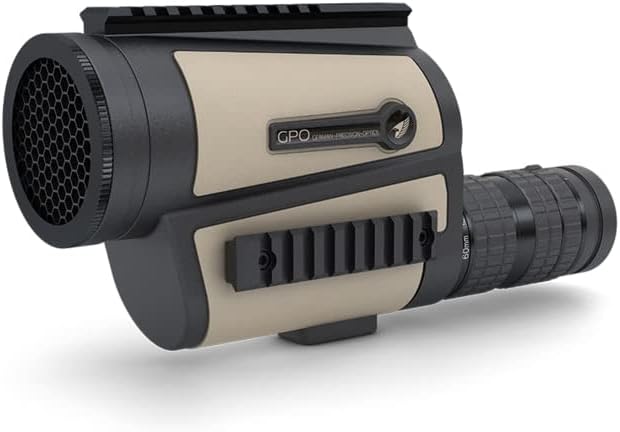 German Precision Optics GPOTAC 45 15-45x60 Spotting Scope, Straight, Black/Desert Sand, TS100