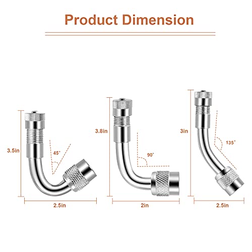 Aracey Flexible Stainless Steel Valve Stem Extenders