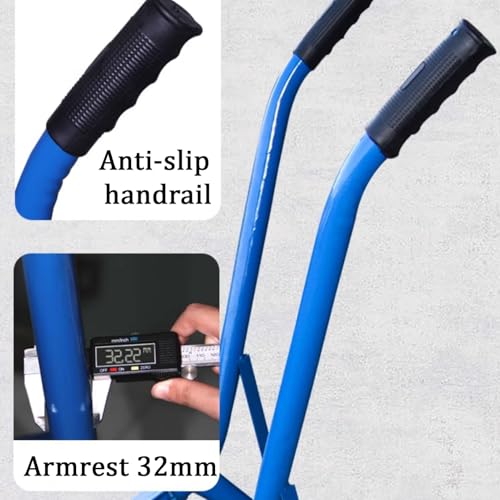 Carretilla azul práctica para jardín con ruedas grandes todoterreno y mango acolchado, para compras, playa, deportes, pesca y camping miniatura 2