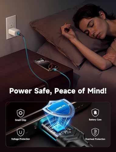 image for JSAUX USB C Cable [2-Pack 6.6ft], USB A to USB Cord 3.1A Fast Charging