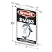 SmartSign Funny Beware Of Sharks Warning Sign - 10
