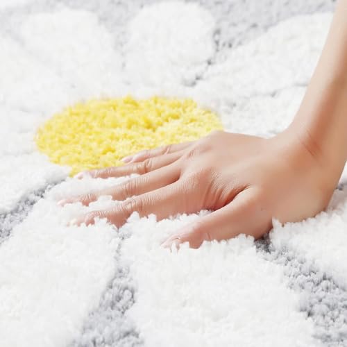 Image of AAZEEM Mat Rugs Non-Slip Abstract Bath Rugs Cute Mat Washable for Tube|Rectangular Door Mat for Home |Drawingroom |Easy Clean Indoor and Outdoor Floor Mat |Super Absorbent |Grey|16 inchx24 inch & 20 inchx32 inch |